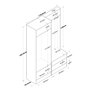 Hanah Home P6 - M5 - 2423 Recibidor con Perchero Blanco y Nogal 119.6x182.8x35.5 cm